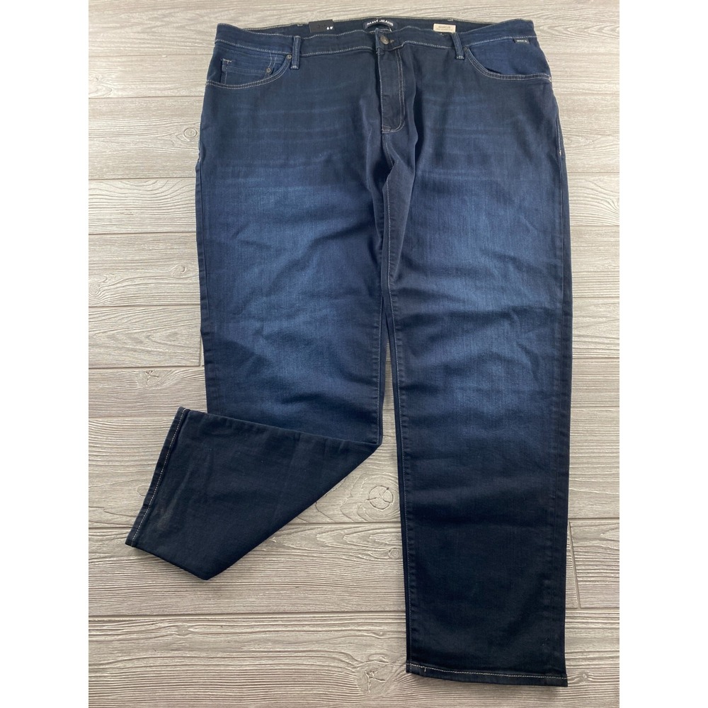 Men's Mavi Marcus Slim Straight Leg Blue Jeans Size 46X32 Dark Wash Denim NWT